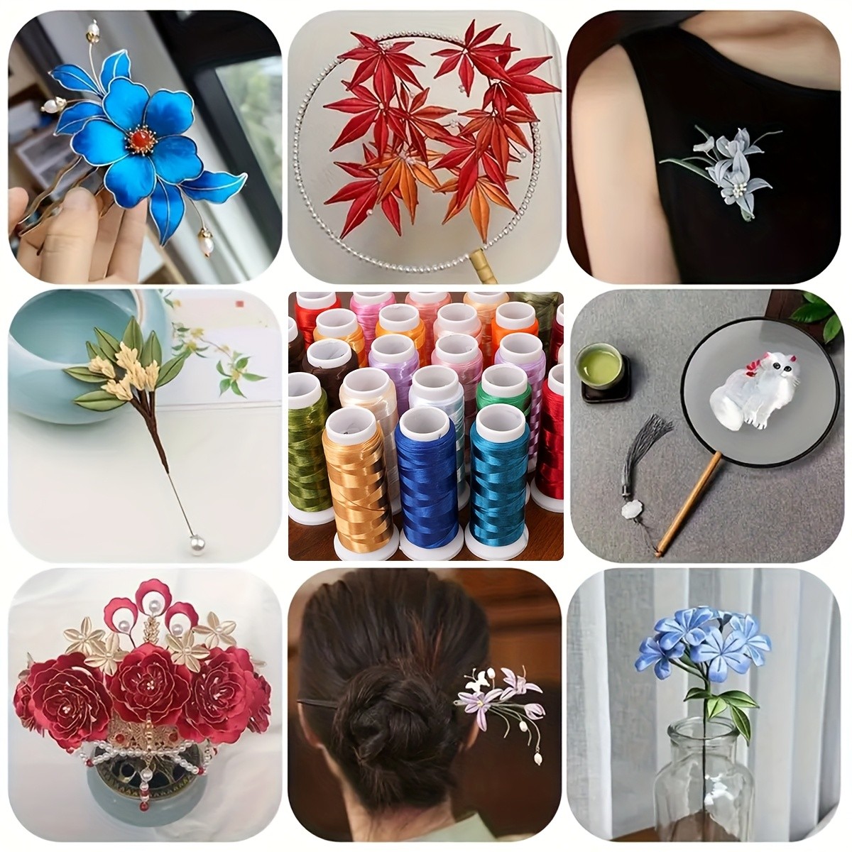 1200m/roll of Polyester Knotless Velvet Yarn