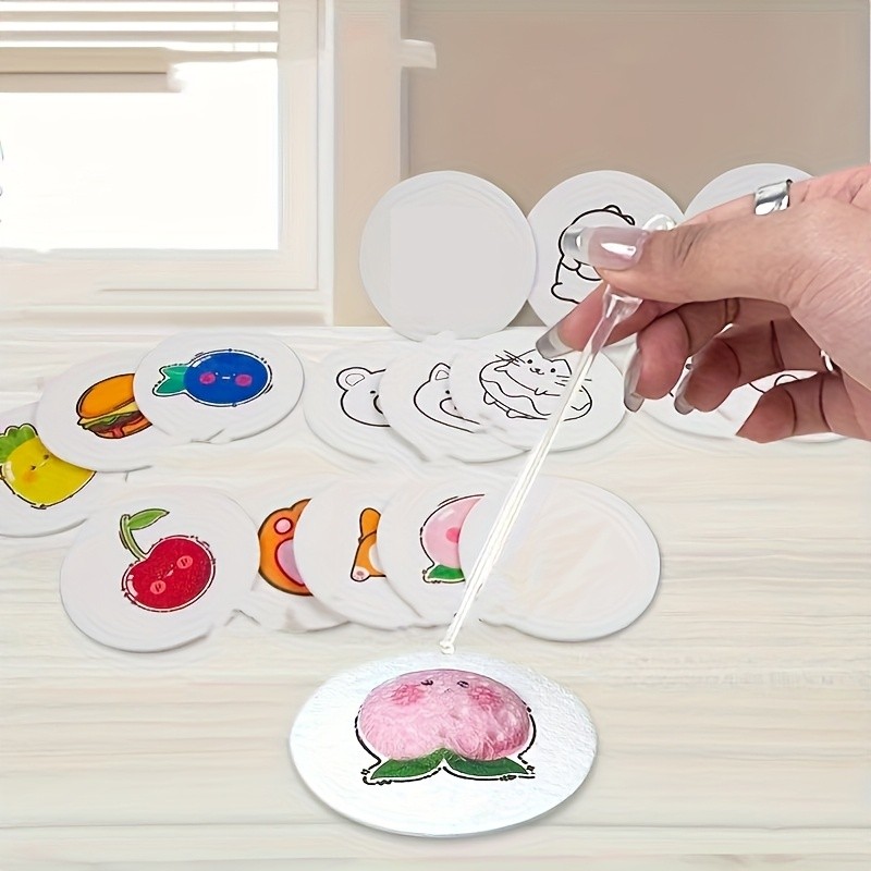 25/45pcs 3D Sponge Canvas Three-Dimensional Round Cardboard