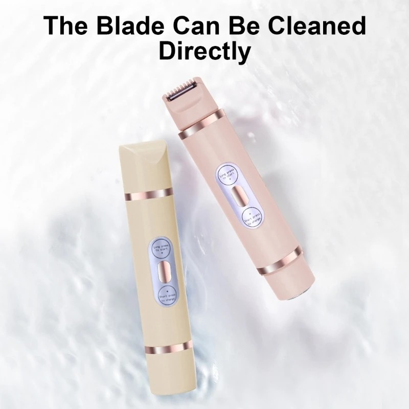 Dual-Head Electric Shaver  Painless Women's Epilator for Bikini, Underarm, Facial, Lips, and Leg Hair Removal