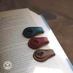 Personalized Magnetic Leather Bookmark