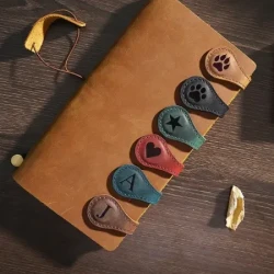 Personalized Magnetic Leather Bookmark