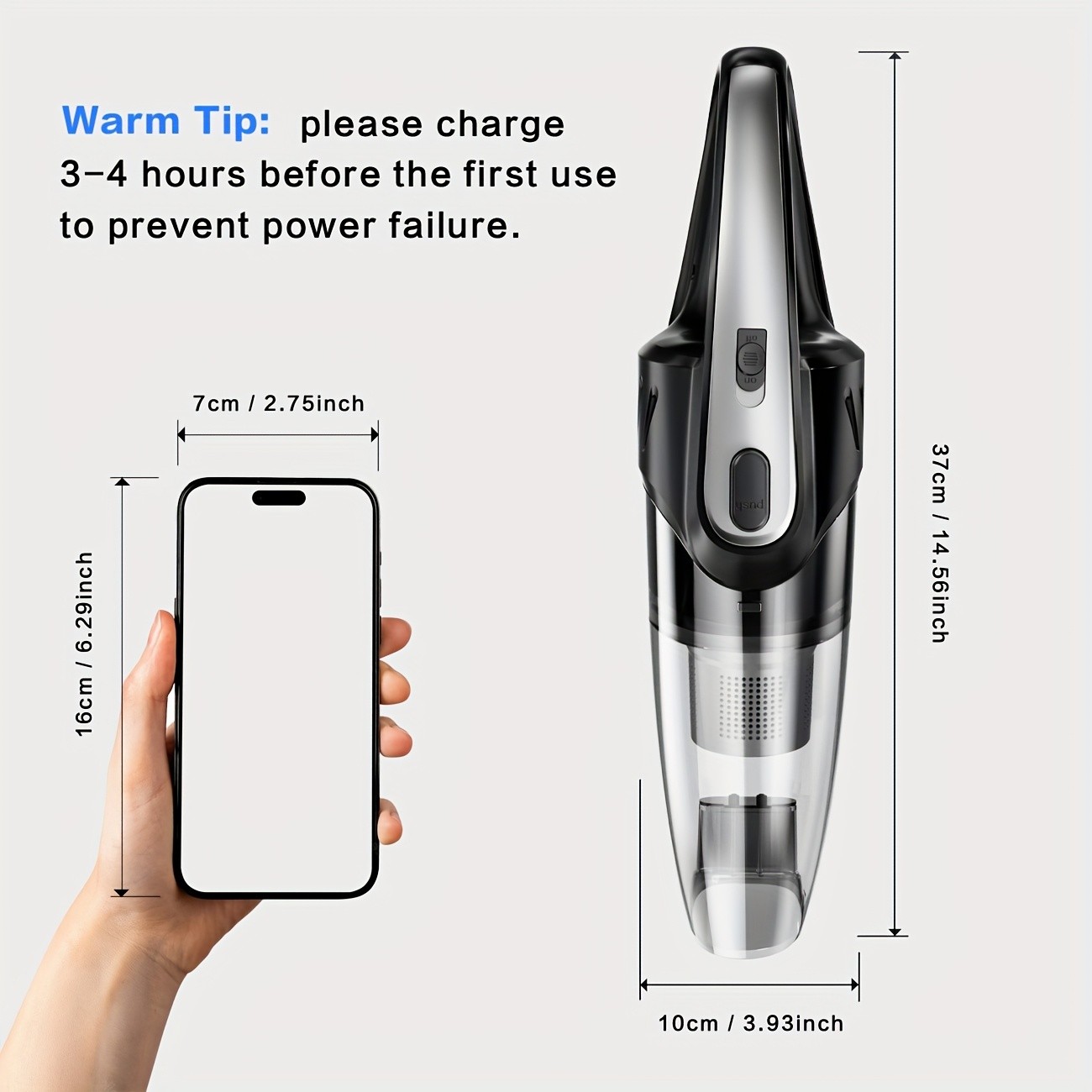 CascadeVac Cordless Handheld Vacuum Cleaner