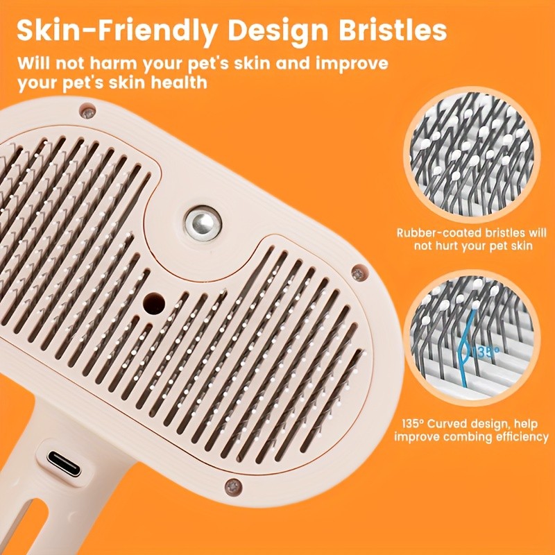 MIAOQUANJI 3-in-1 Automatic Pet Grooming Brush