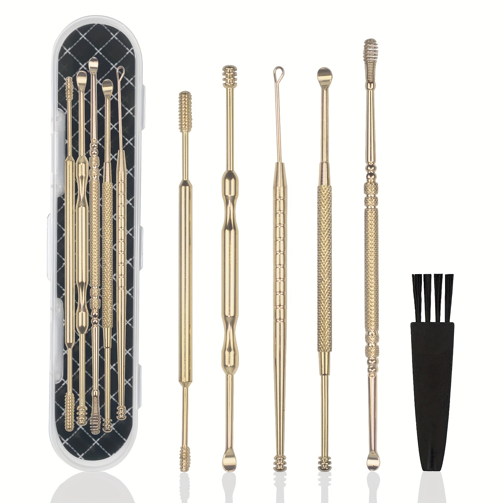 Professional 6pcs Stainless Steel Ear Pick Set with Double