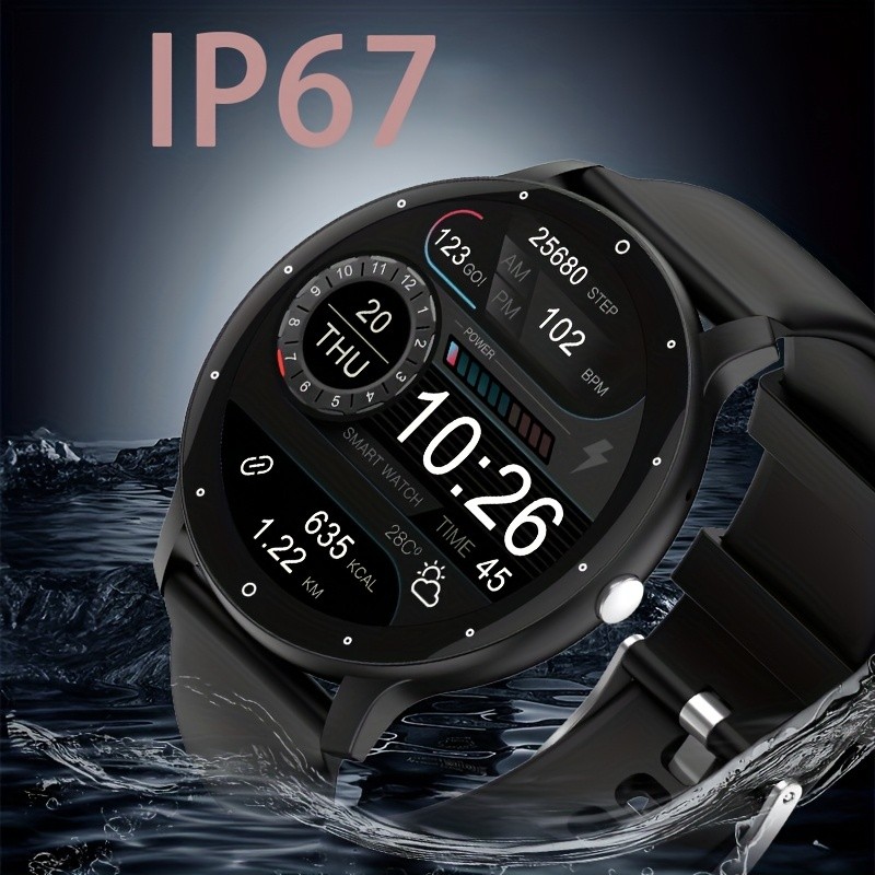 PEJE Smartwatch  123+ Sports Modes, 1.28-Inch TFT Screen, Waterproof Digital Fitness Watch with Wireless Call