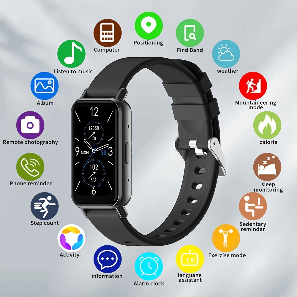 PEJE Mini Smartwatch with 1.45 HD Display  123 Sports Modes, Camera Control, Music Player, and Fitness Tracker