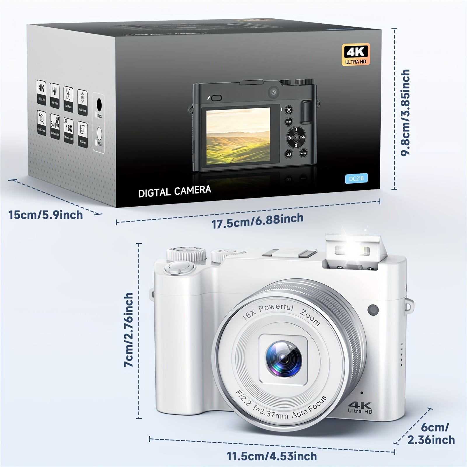 STUOGYUM 64MP 4K Digital Camera