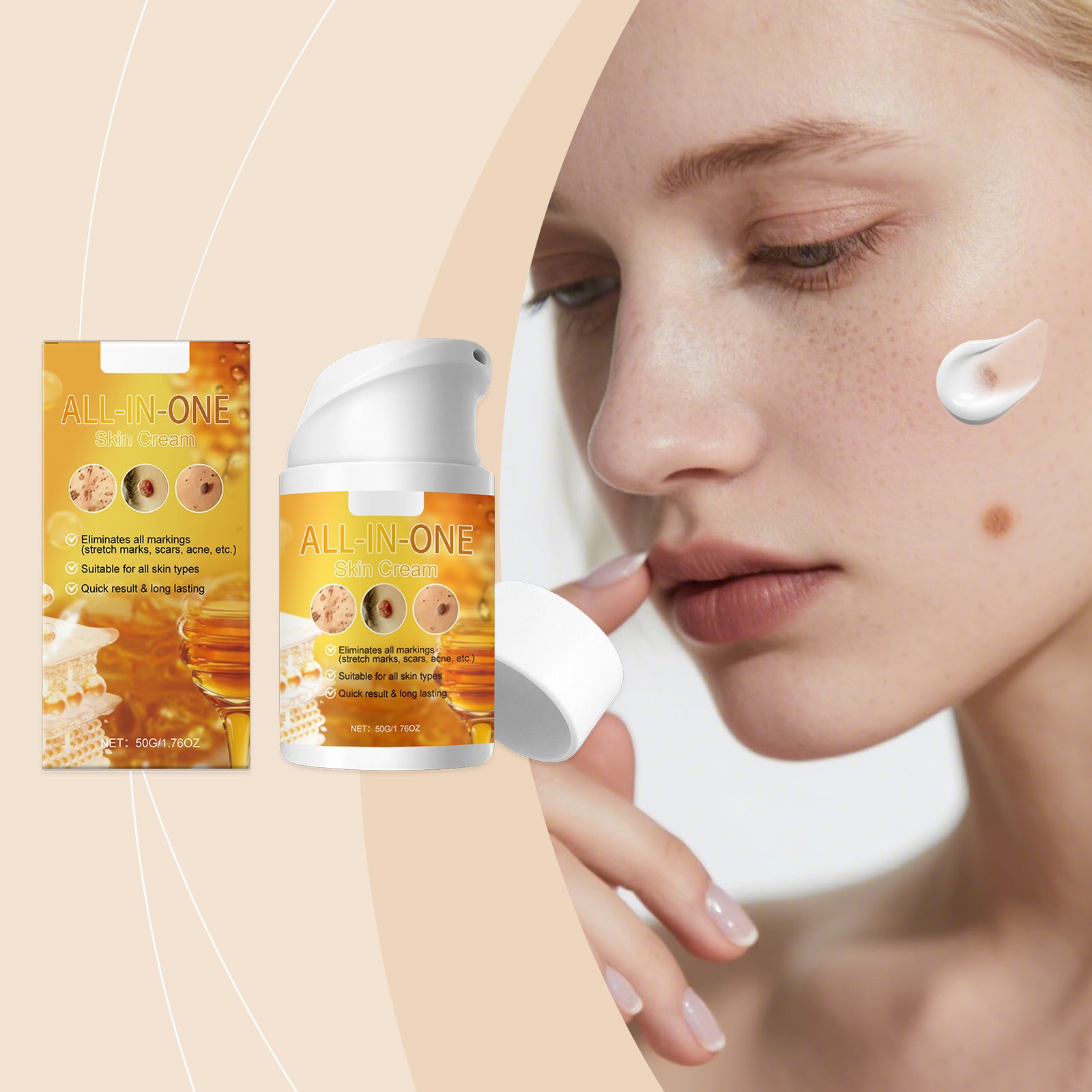 All-In-One Skin Cream  Eliminate Scars, Stretch Marks, and Acne