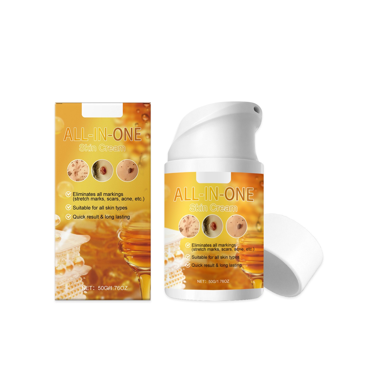 All-In-One Skin Cream  Eliminate Scars, Stretch Marks, and Acne