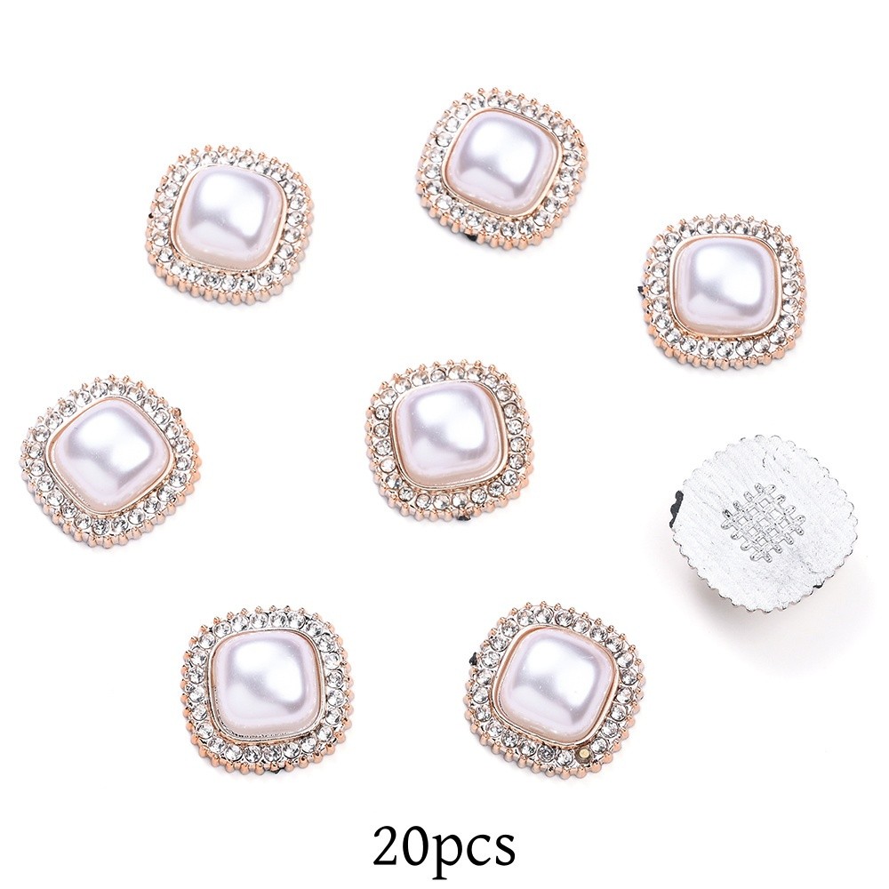 20pcs White Flatback Beads Shaped Like Love and Flowers