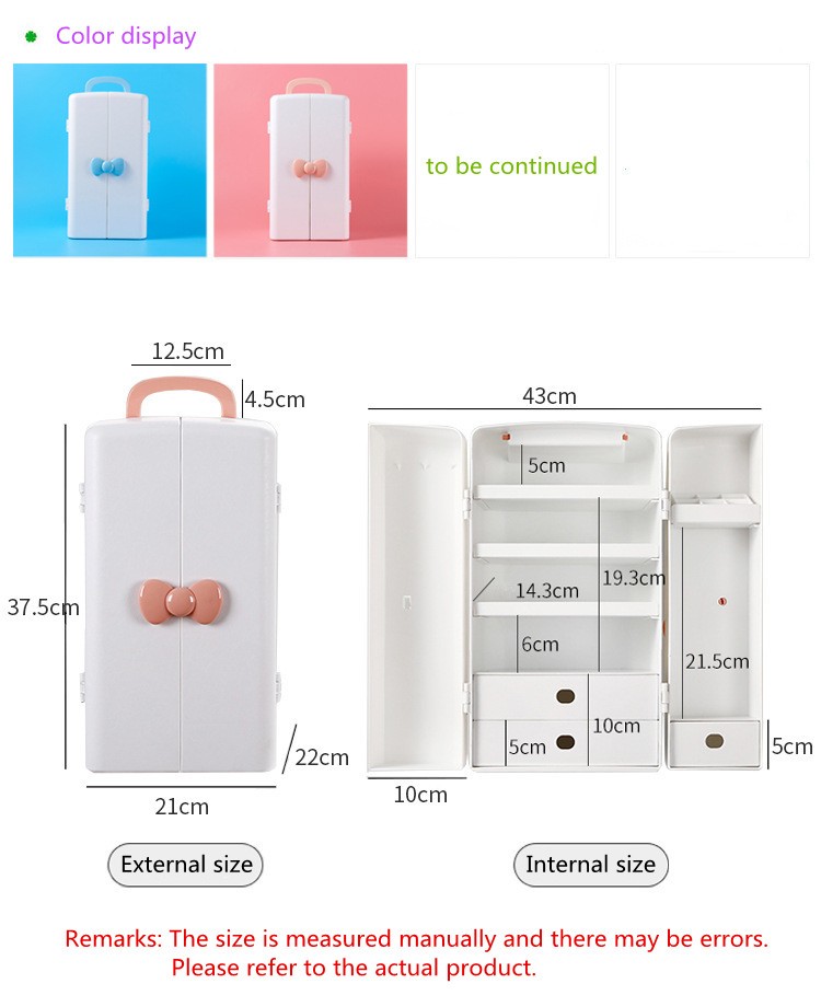 Skincare Finishing Box  Double Door Storage Organizer