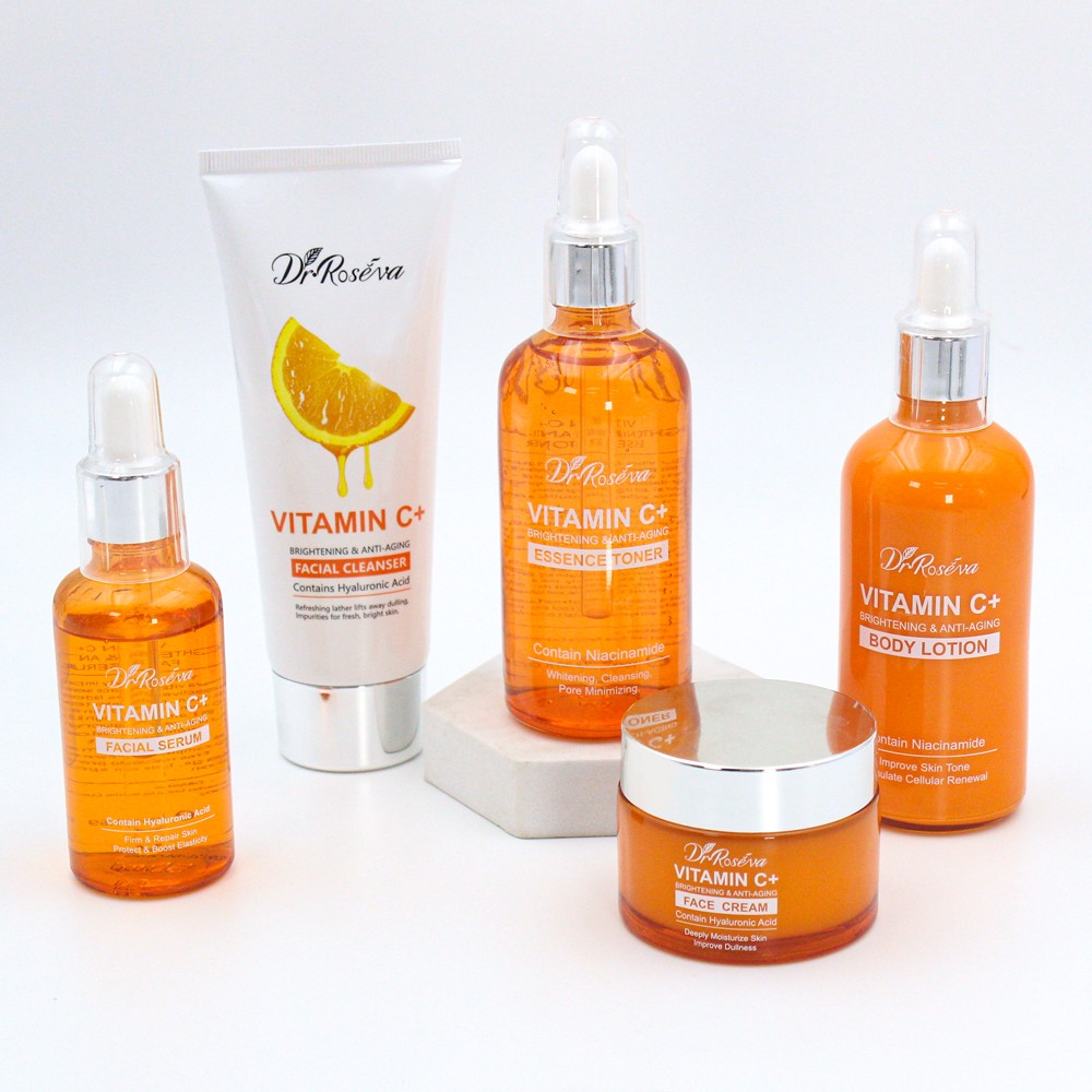 Dr. Roseva Vitamin C+ Skincare Set  Complete Brightening and Anti-Aging Routine