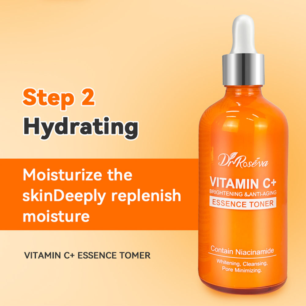 Dr. Roseva Vitamin C+ Skincare Set  Complete Brightening and Anti-Aging Routine