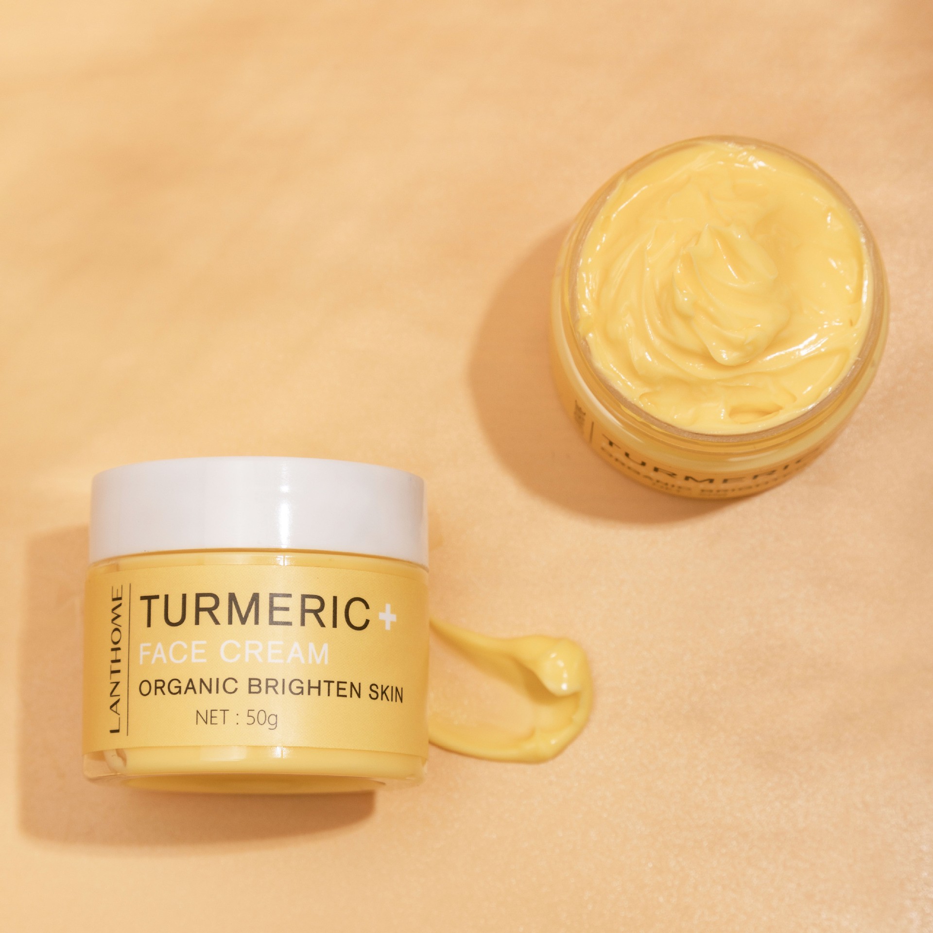 Lanthome Turmeric+ Face Cream  Organic Brightening and Daily Skin Nourishment