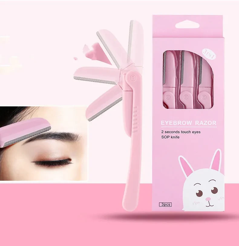 Folding Eyebrow Razor Set (3pcs)