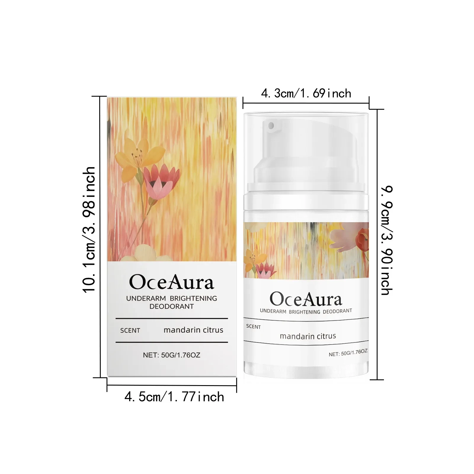 OceAura Underarm Brightening Deodorant (Mandarin Citrus) 50g