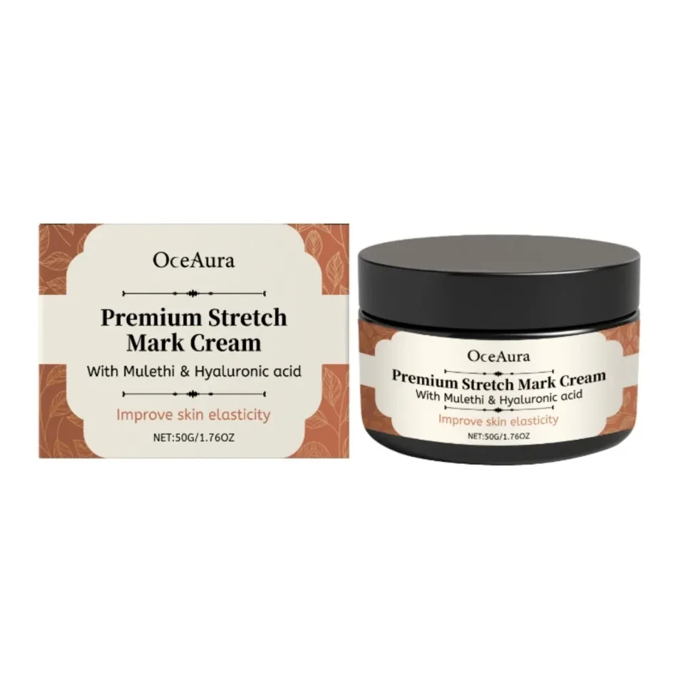 OceAura Premium Stretch Mark Cream with Mulethi & Hyaluronic Acid (50g)