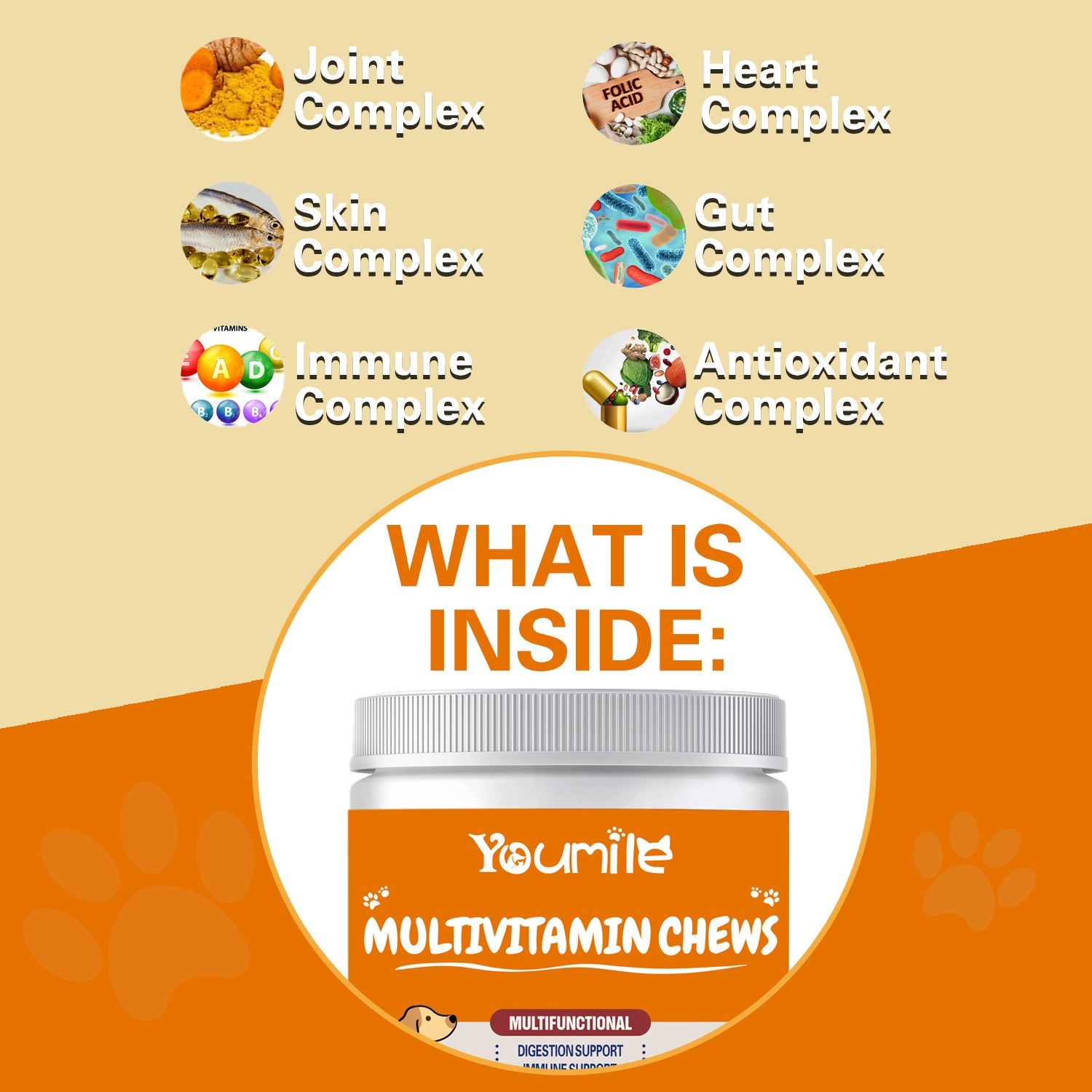 Youmile Multivitamin Chews  Daily Multifunctional Nutrition for Dogs