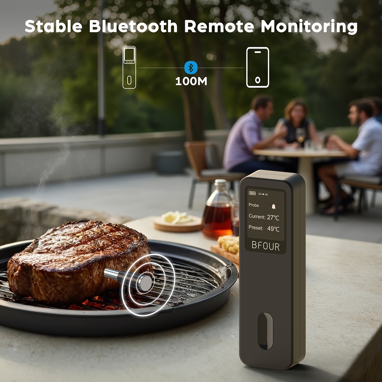 BFOUR Wireless Meat Thermometer