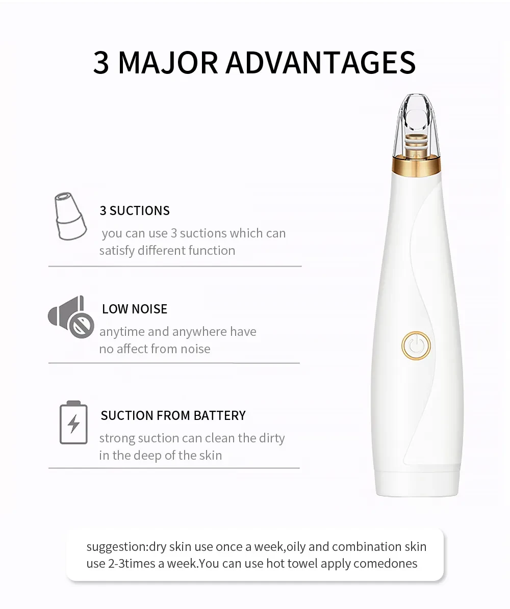 Facial Pore Cleaner with 3 Suctions