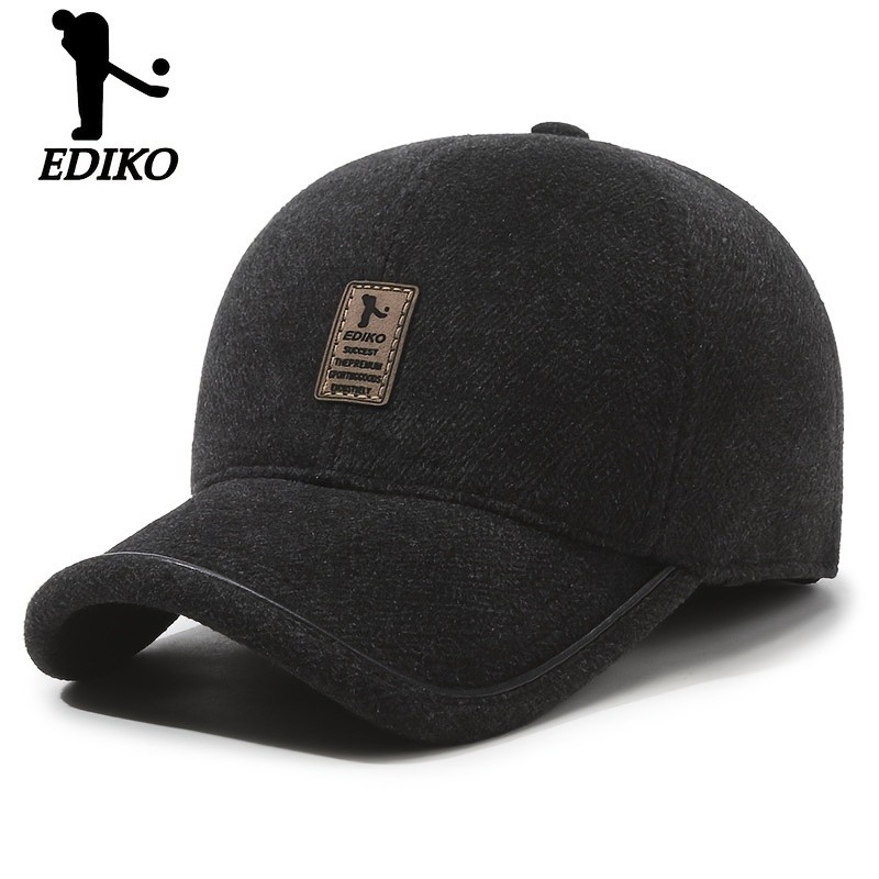 EDIKO Men's Winter Baseball Cap with Ear Flaps