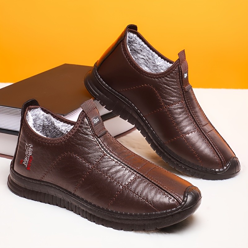 FKO Comfortable and Warm Slip-On Men's Casual Boots