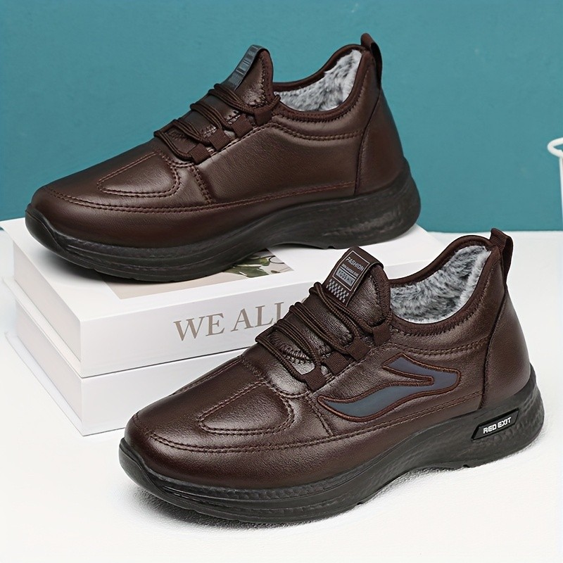 FKO Men's Slip-On Winter Snow Boots