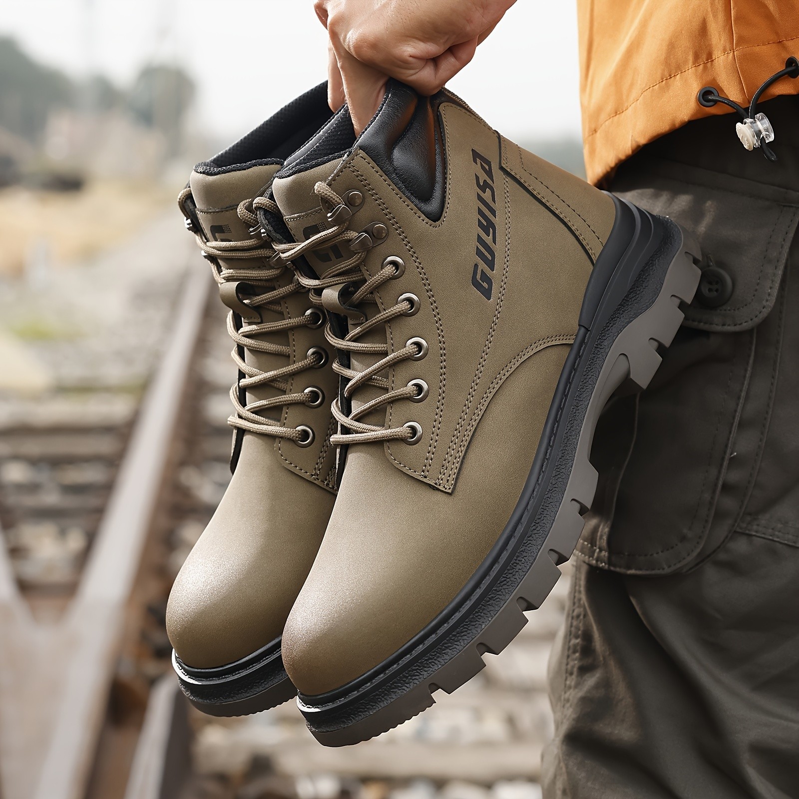 GUYISA High Top Safety Work Boots