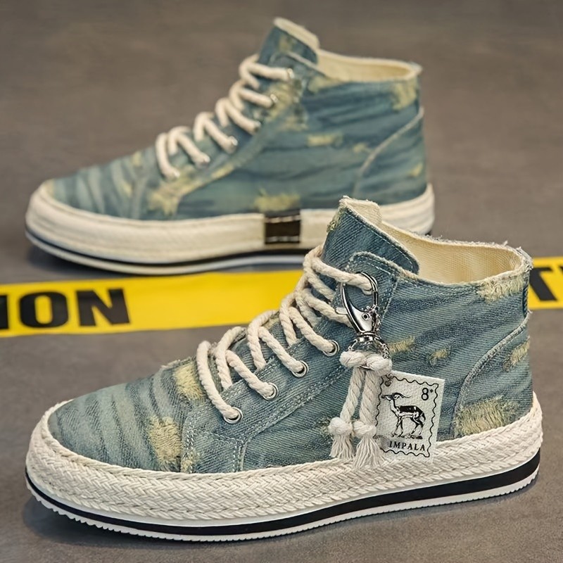 XIOSHENTONG Men's Vintage Retro High Top Skateboard Shoes