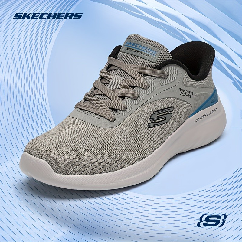 SKECHERS Men's Autumn/Winter Slip-On Mesh Casual Sneakers