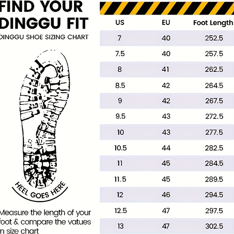 DINGGU Men's Steel Toe Work Safety Shoes