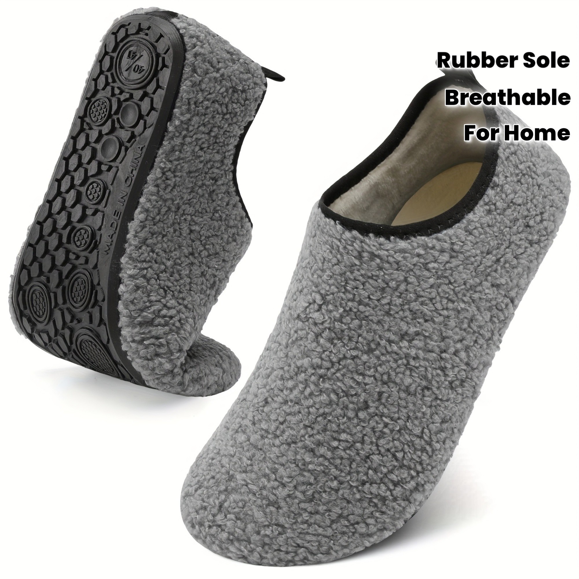 LEISFIT Men's & Women's Slip-On House Shoes