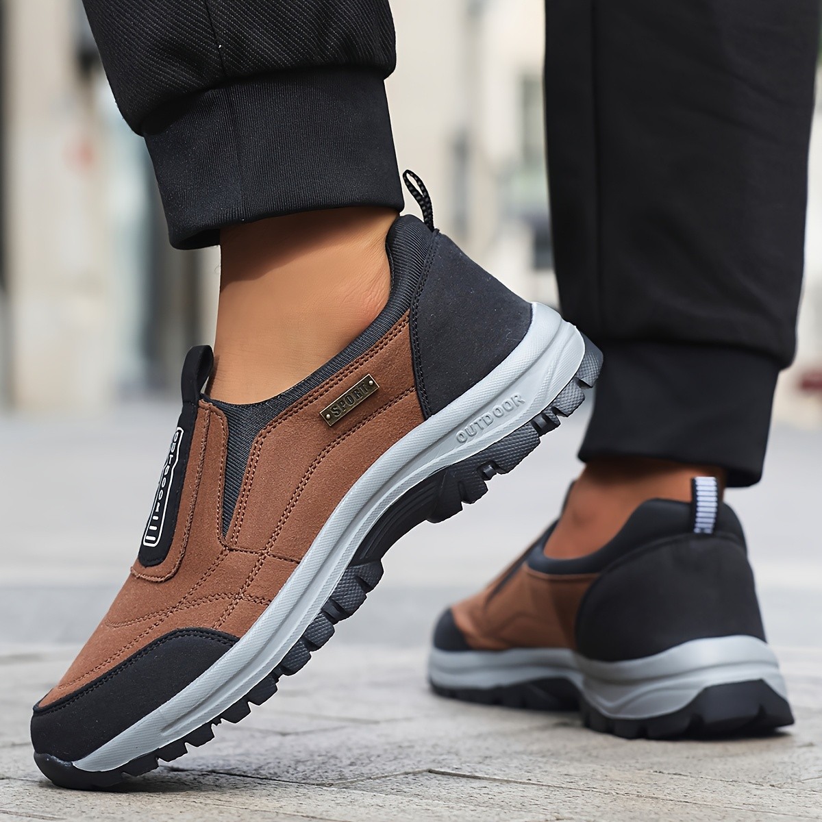 SEHM Men's Slip-On Shoes  Lightweight Slip-Ons with Cushioned MD Outsole