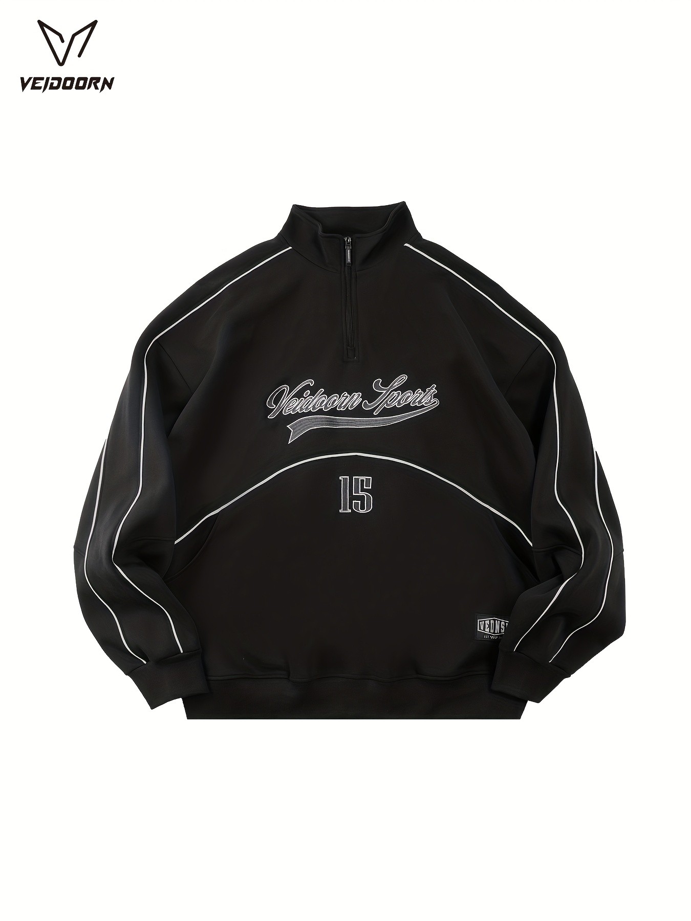 VEIDOORN Mens Long Sleeve Crew Neck Sweatshirt