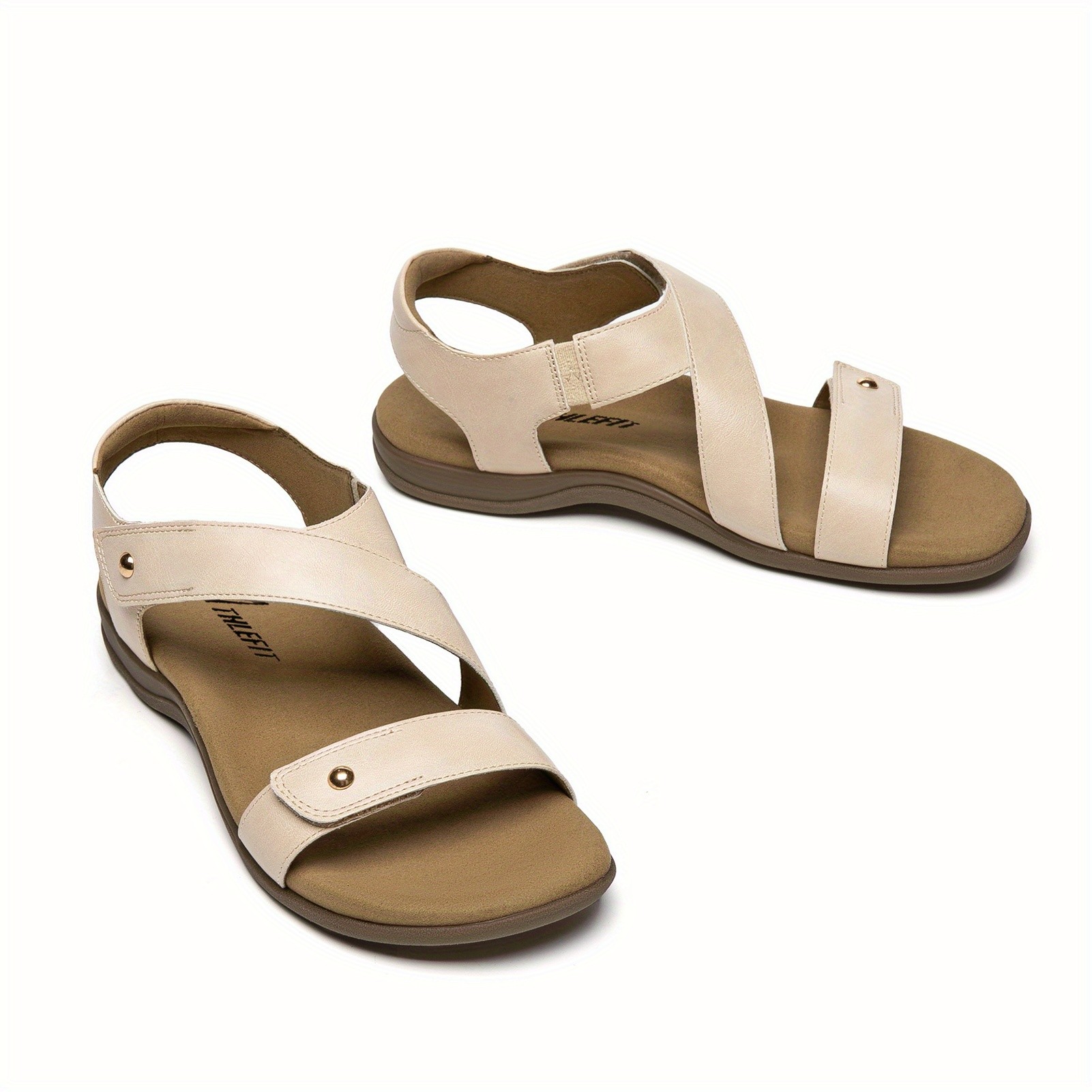 ATHLEFIT Women's Adjustable Arch Support Orthopedic Sandals