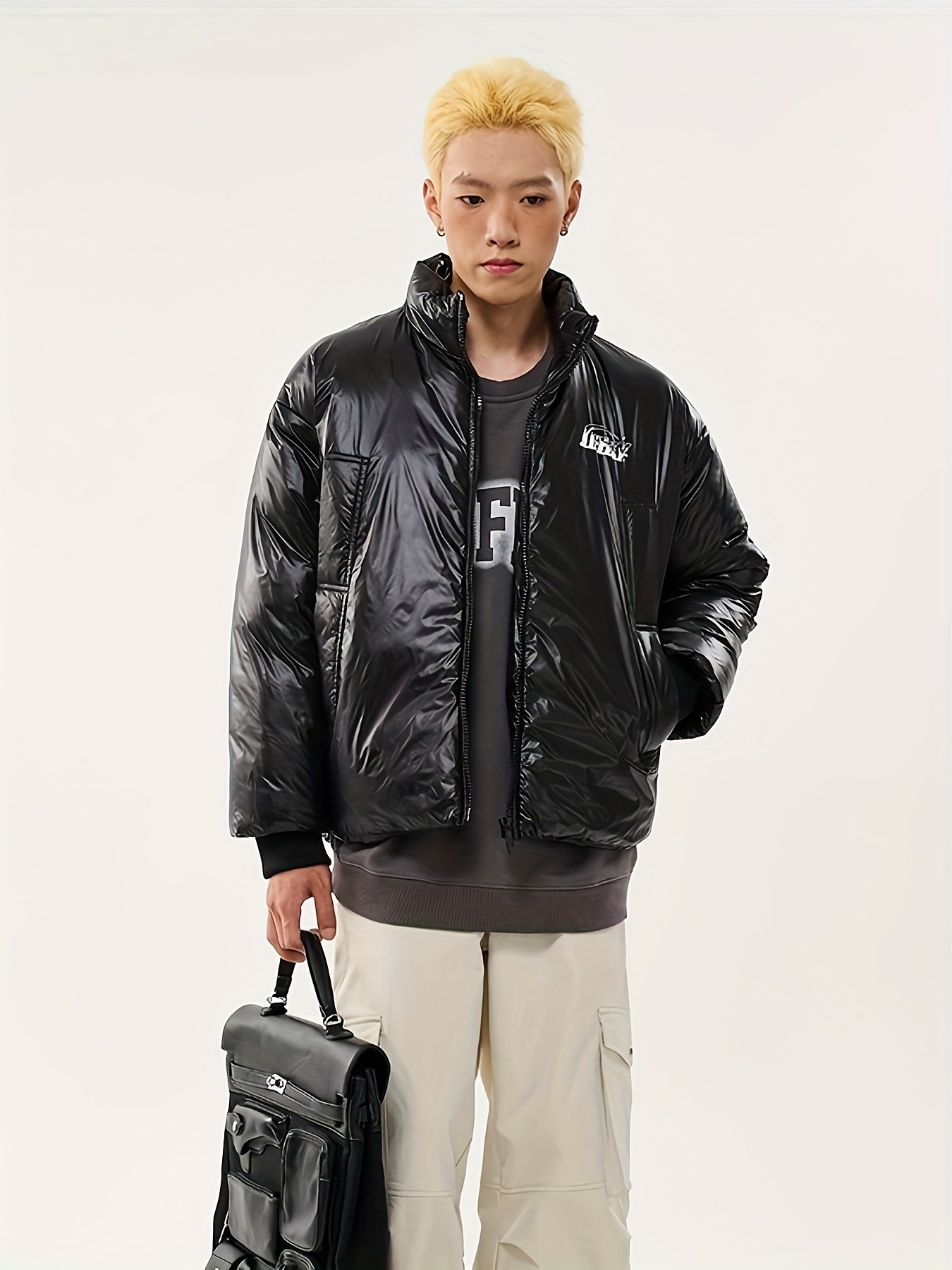 JIFFFLY Padded Coat Men's 2025 Autumn/Winter New Trendy High Street Motorcycle Short Jacket