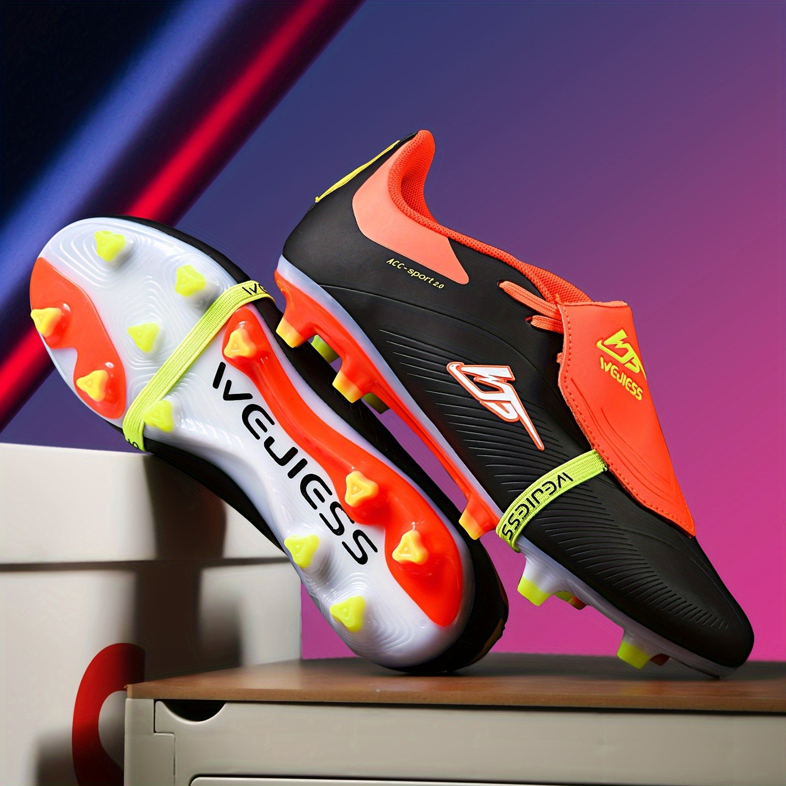 WEJIESS Breathable High-Top Soccer Shoes