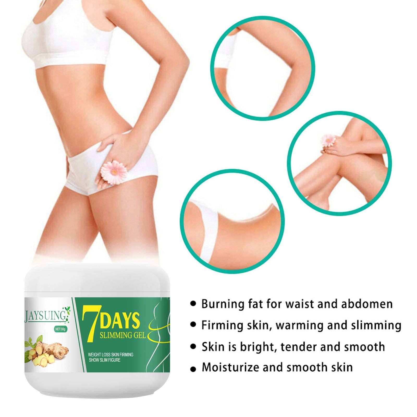 Jaysuing 7 Days Slimming Gel  Targeted Weight Loss & Skin Firming