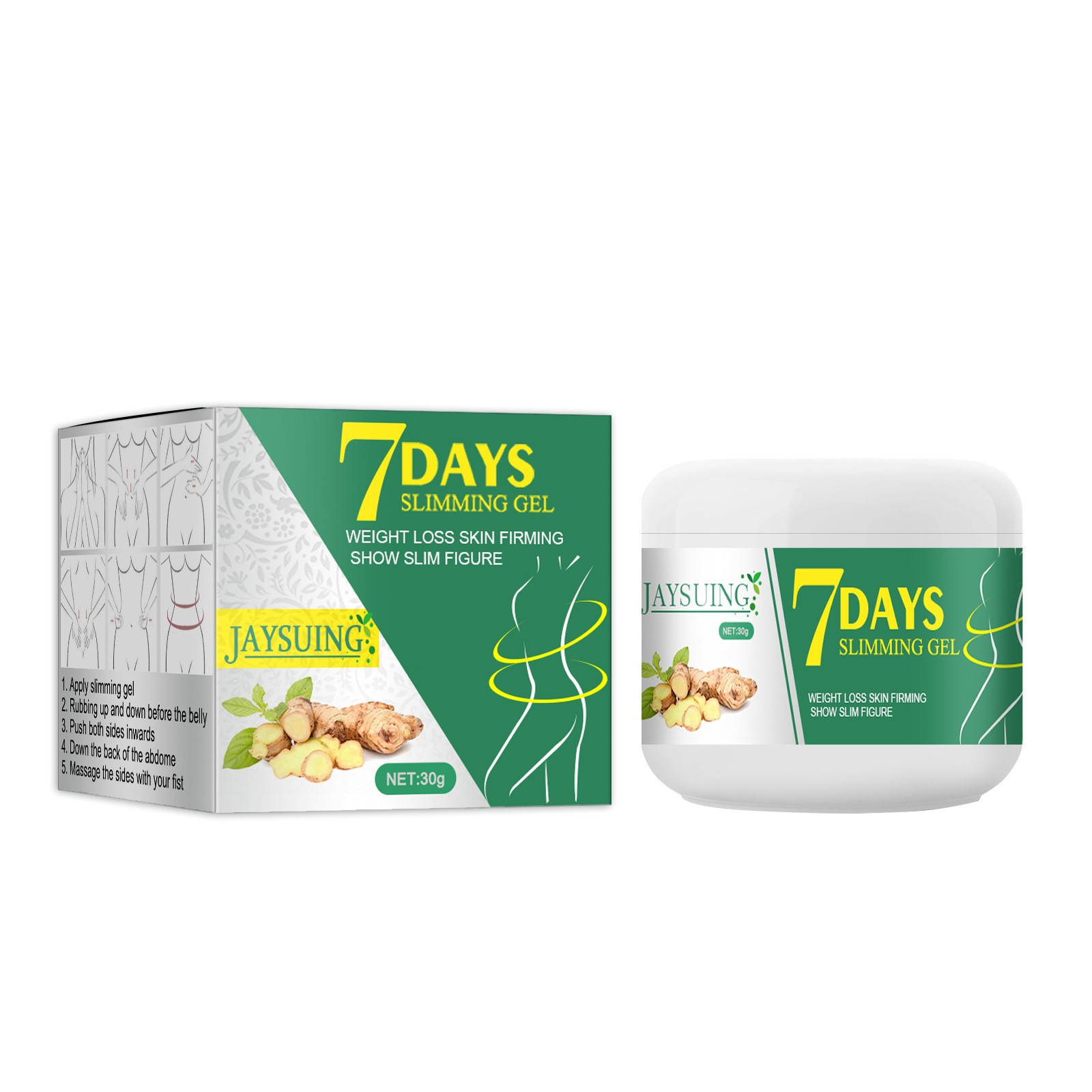 Jaysuing 7 Days Slimming Gel  Targeted Weight Loss & Skin Firming