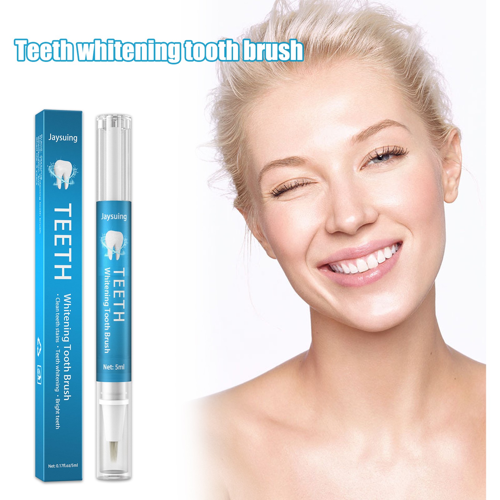 Jaysuing Teeth Whitening Tooth Brush  Instant Brightening Solution