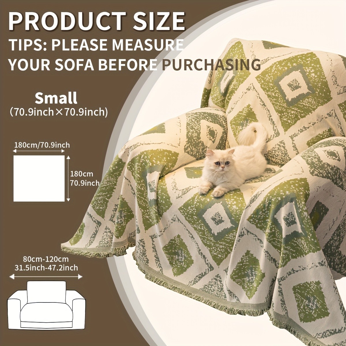 PJLZJFBY Bohemian Style Single Lounge Chair Cover