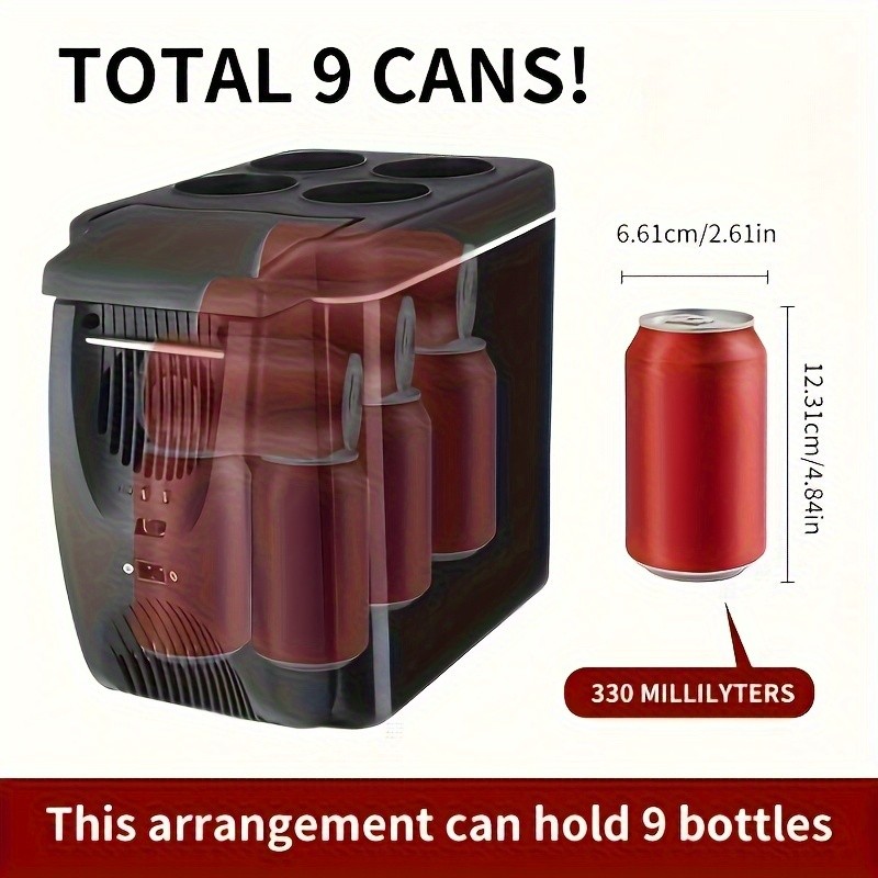 AMRIVER 6 Liter Portable Mini Car Refrigerator
