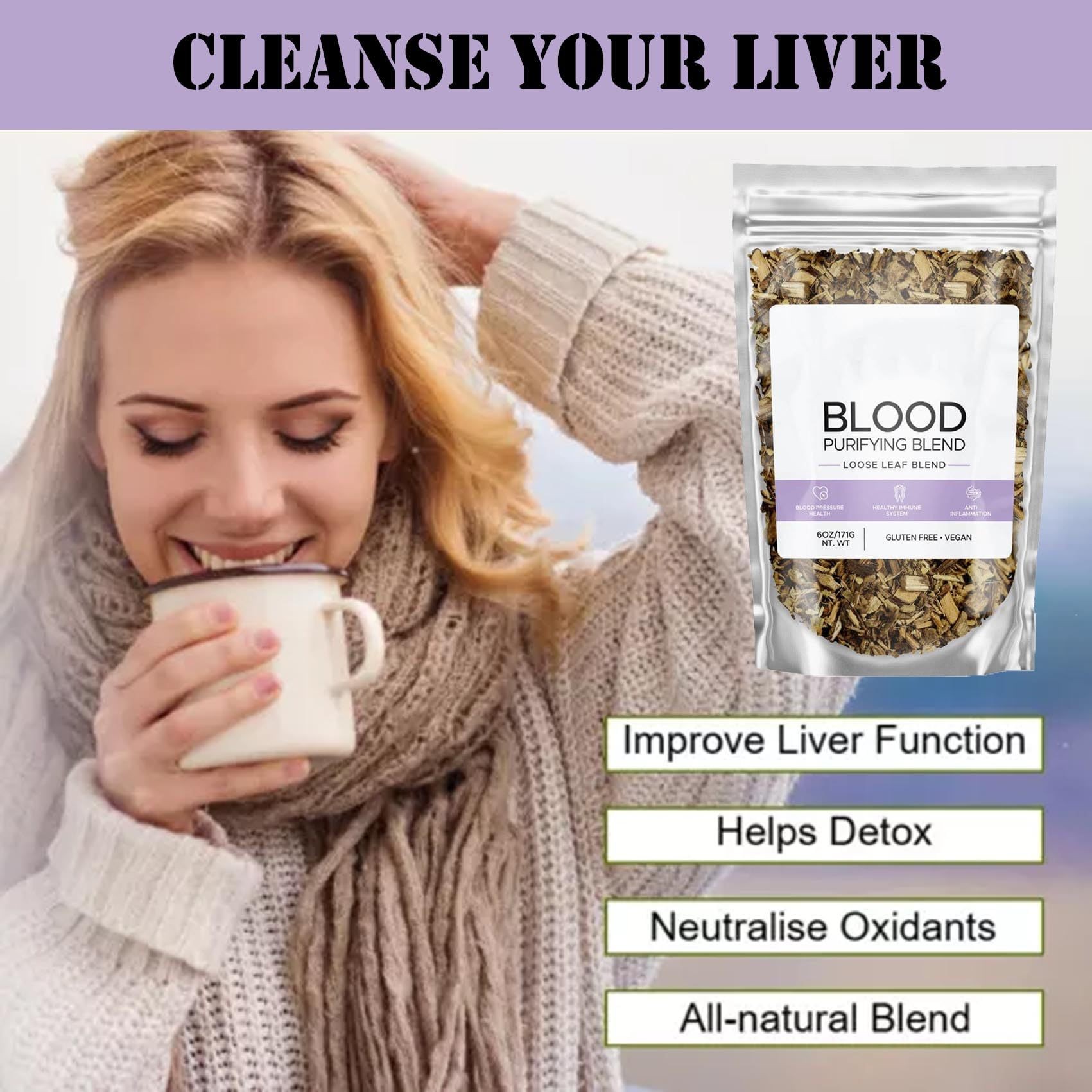 Blood Purifying Blend Natural Antioxidant and Liver Health Support