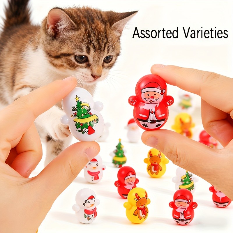 HOOLYUK Interactive Christmas Cat Tumbling Toy Set