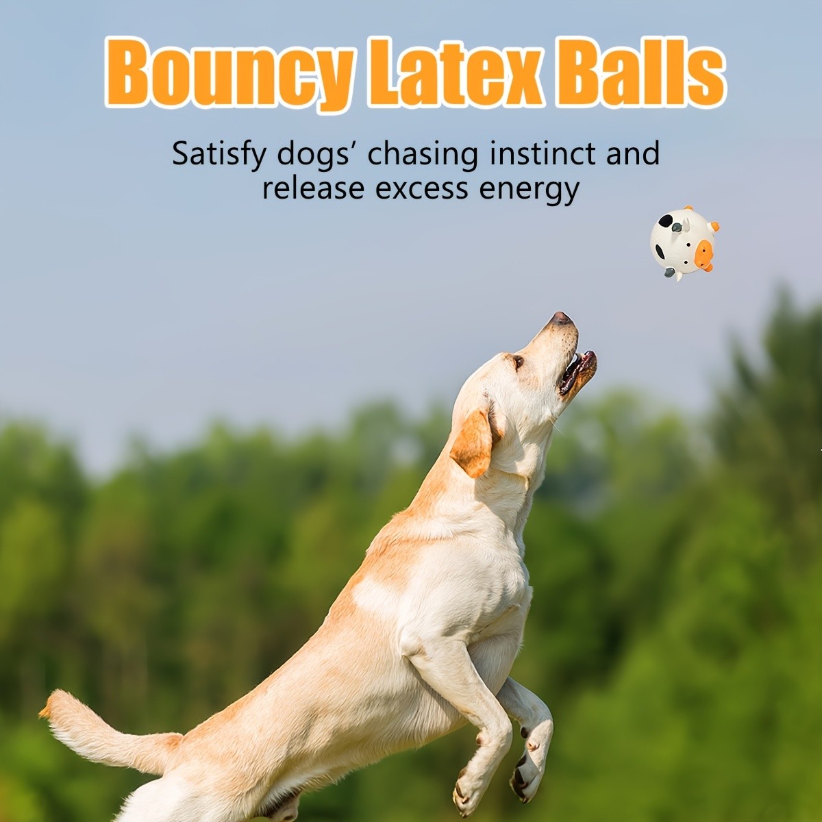 SCHITEC 2pcs Cute Farm-Themed Squeaky Dog Toys