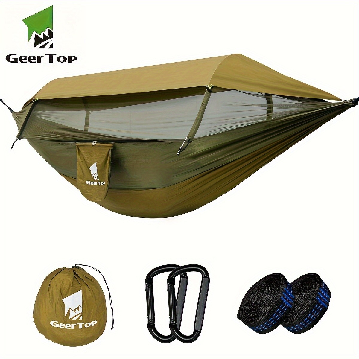 GEERTOP 3in1 Outdoor Hammock with Mosquito Net Sun Shelter