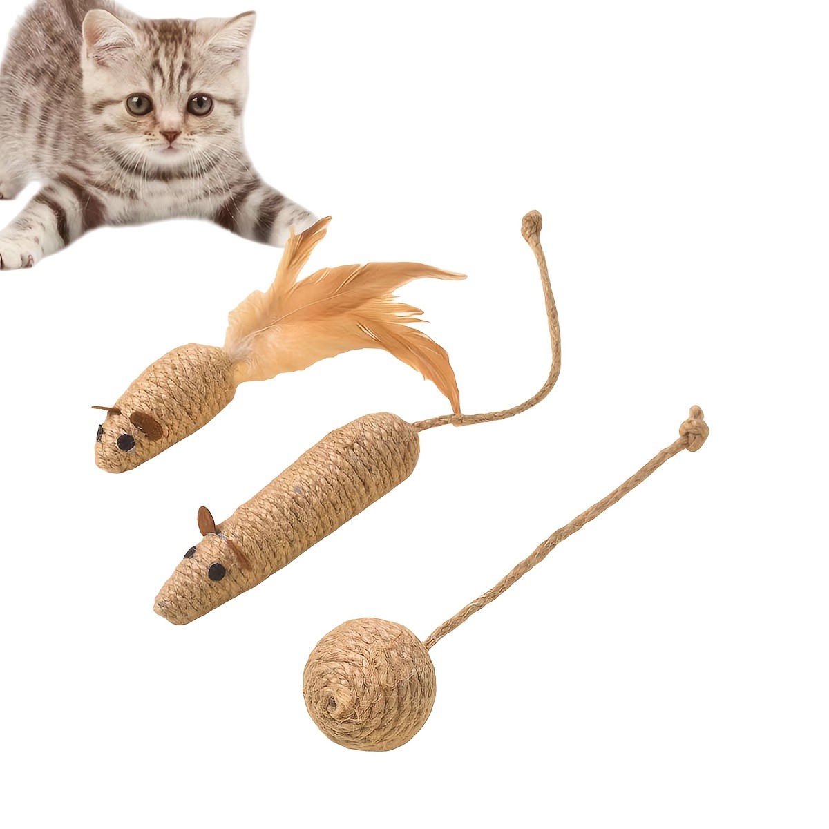 SUNGDOGIN Interactive Cat Toy with Sisal