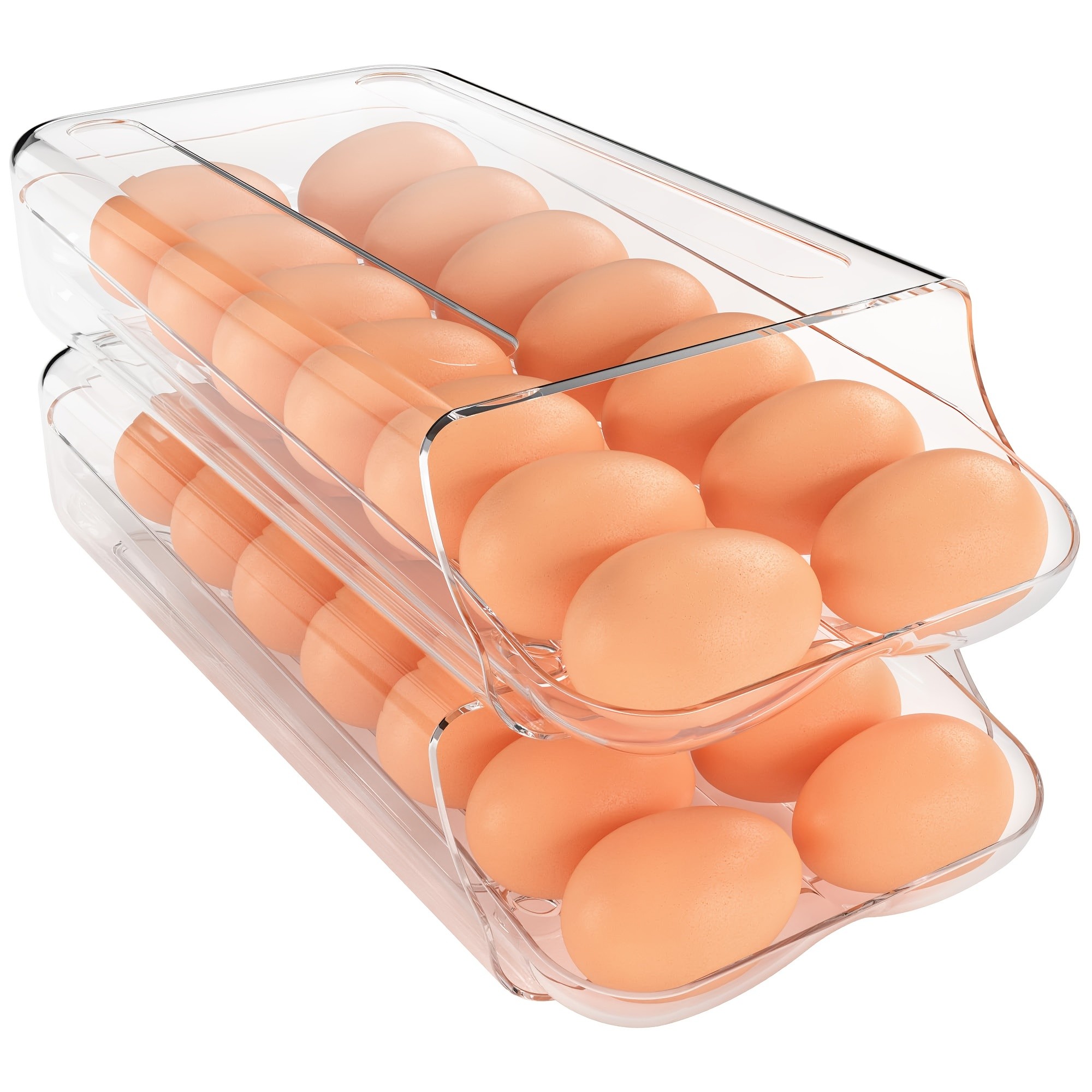 VITSCAN Automatic Rolling Egg Holder for Refrigerator