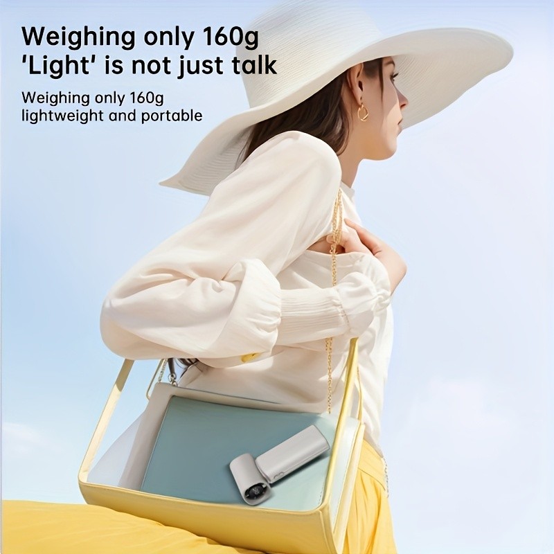 FACEGLE Mini Handheld Fan with Digital Display & USB