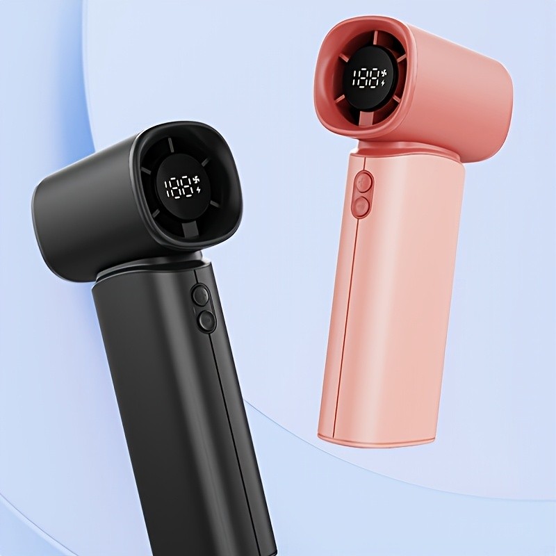 FACEGLE Mini Handheld Fan with Digital Display & USB